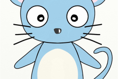 ひょうきんな顔をしたネズミ