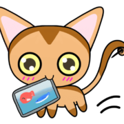 名刺サイズの猫ミニ封筒 通常版 猫絵ビッグ版を配布開始 ちいねこデジタル絵画 イラスト教室