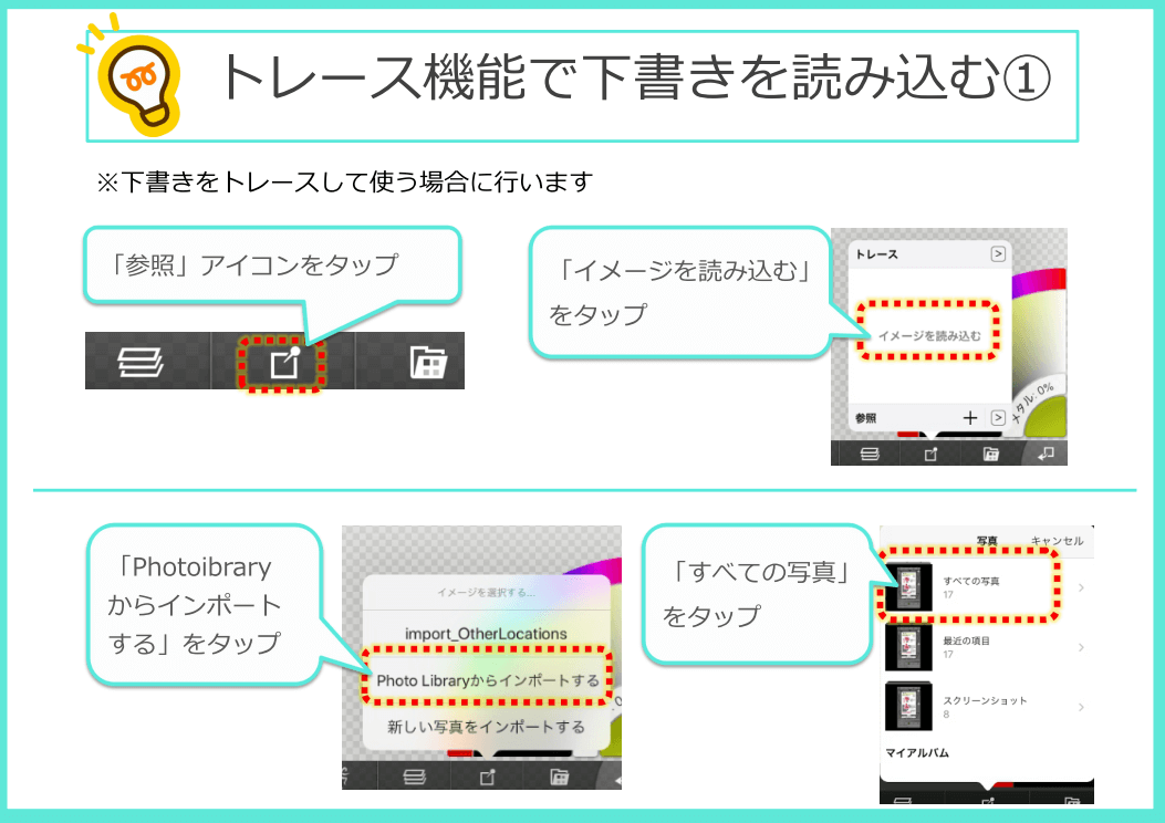 トレースに画像をインポート ちいねこデジタル絵画 イラスト教室